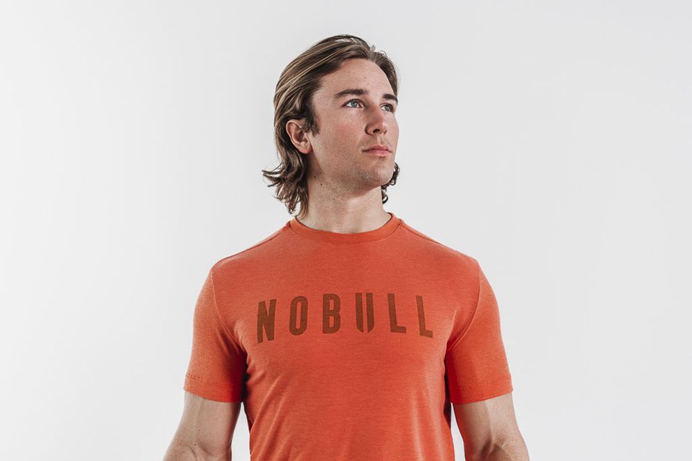 NOBULL Men's Tee - Terra Cotta - Ireland (9174VWJYM)